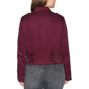 Plus Size Moto in Burgundy Size 1X